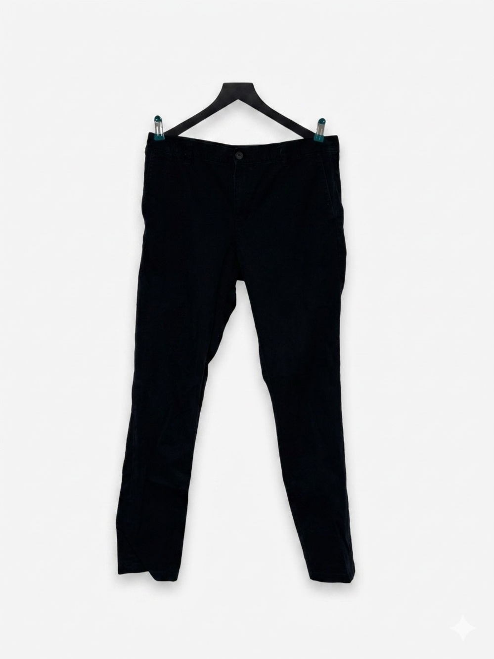 WEEKDAY (from ASOS) Wood Black Organic Cotton Chinos Trousers 34 Waist